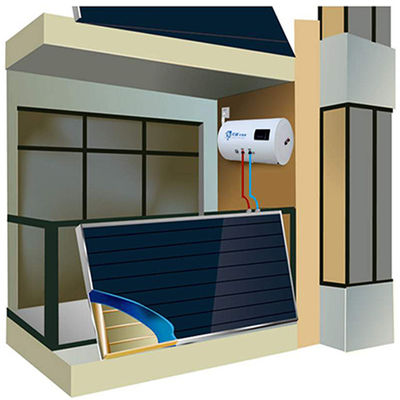 120L platte plaatcollector warmwater zonneverwarmer split zonnewarmwater systeem met vloeistofcirculatie